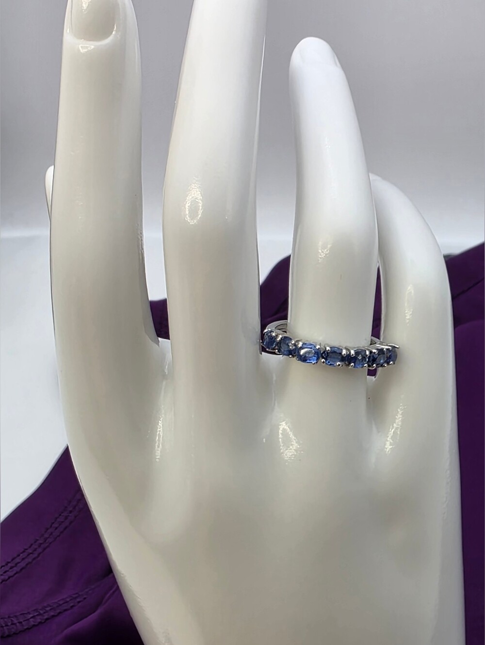 Kyanite Oval Cut Babd Ring